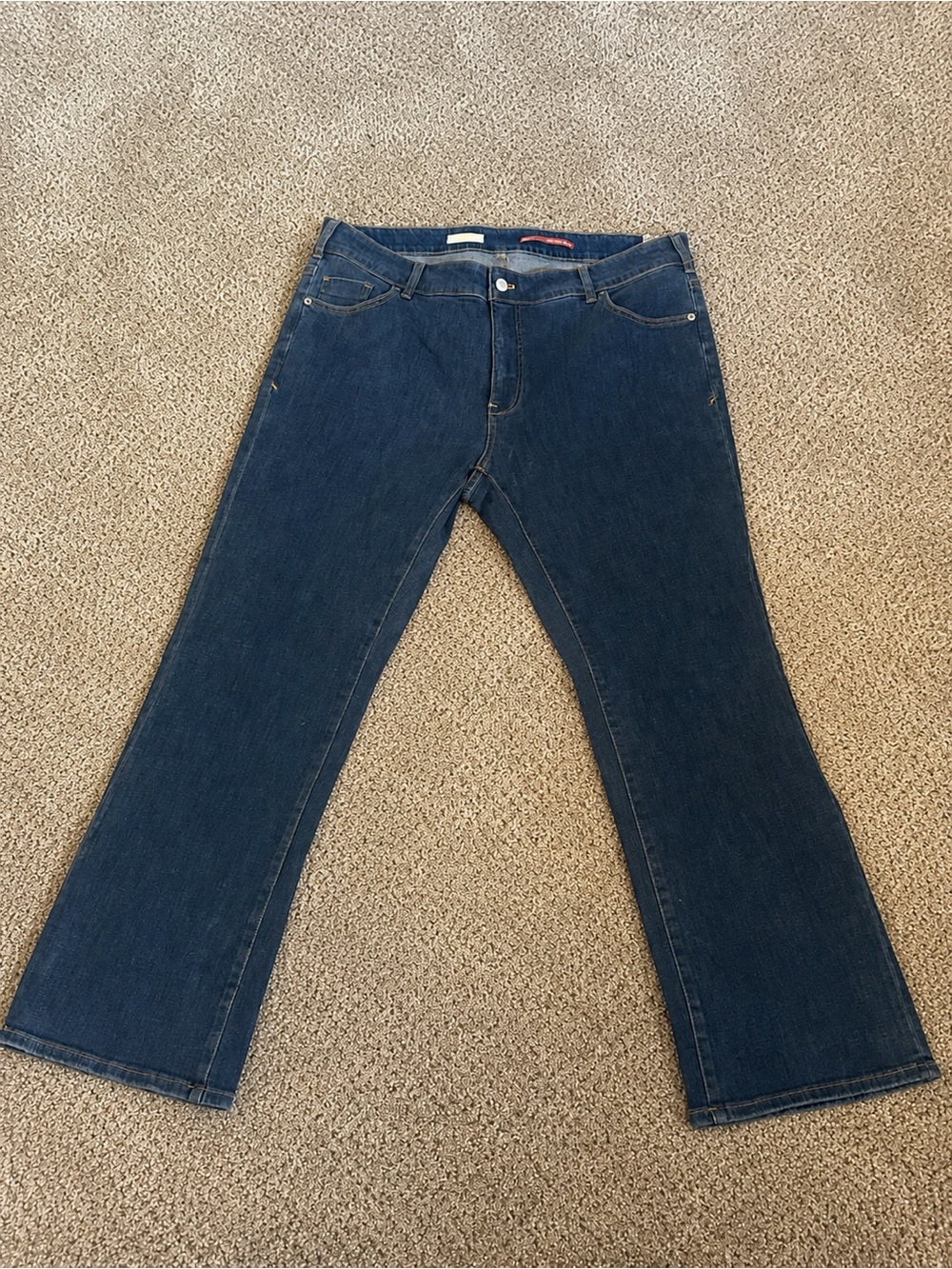Anthropologie Womens Navy Bootcut Jeans 18W